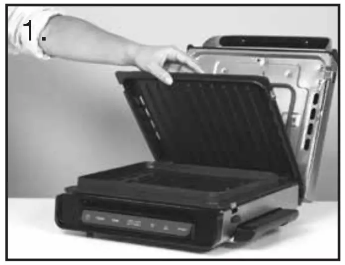 GEORGE FOREMAN Contact Smokeless Grill-servicea