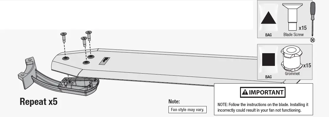 Hunter 51345 Postman 44 Inch Noble Bronze Indoor LED Ceiling Fan fig 13