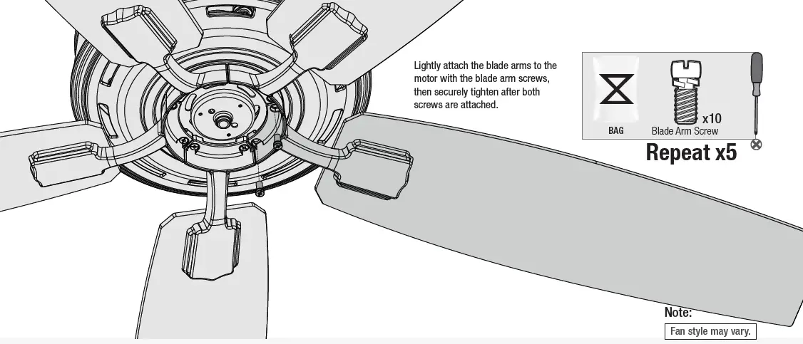 Hunter 51345 Postman 44 Inch Noble Bronze Indoor LED Ceiling Fan fig 14