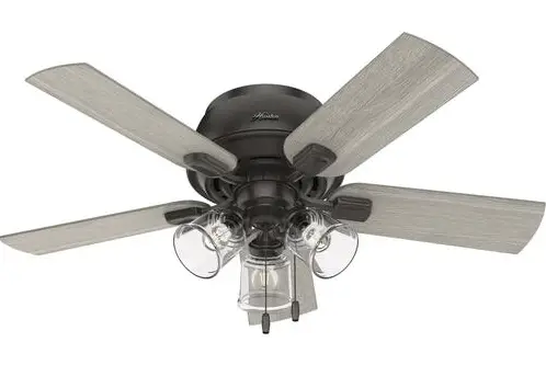 Hunter 51345 Postman 44 Inch Noble Bronze Indoor LED Ceiling Fan product