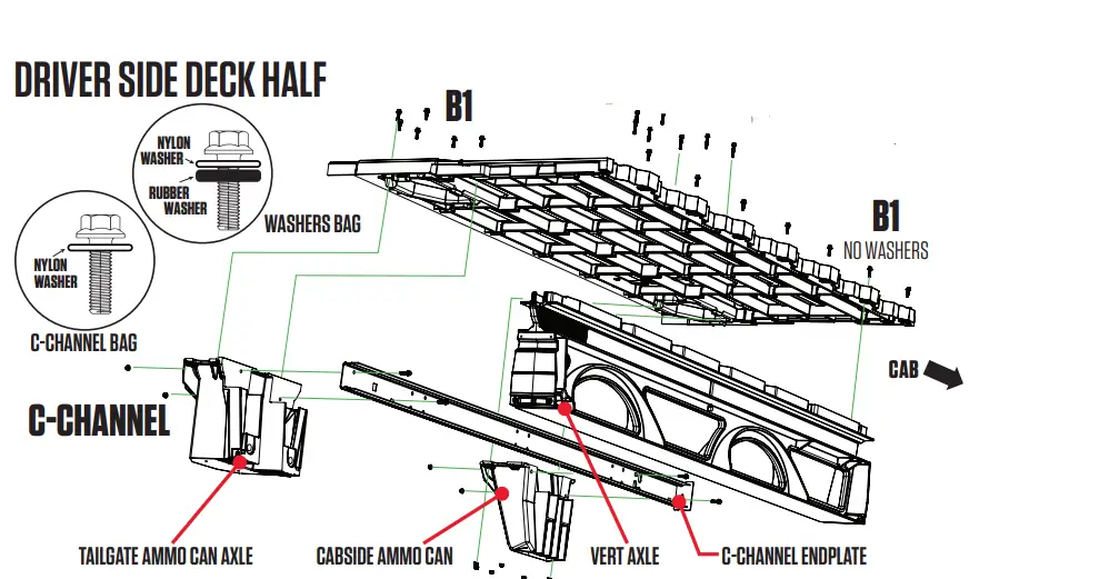 DECKED DG3 Chevy Silverado GMC Sierra Truck Bed Storage System-4