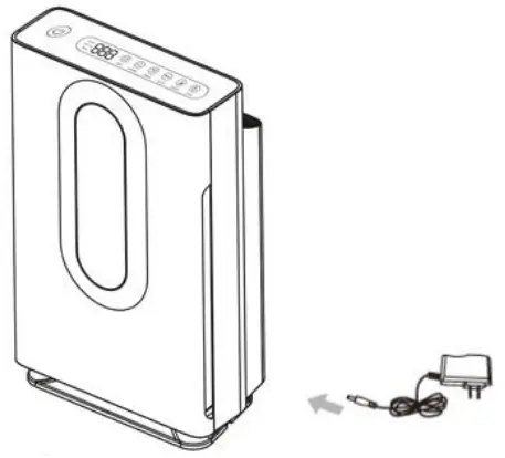 electriQ Air Purifier - socket on the