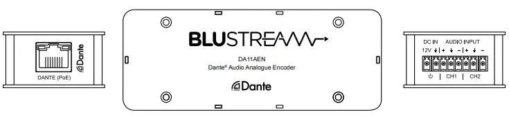 BLUSTREAM DA11AEN Dante Audio Analogue Encoder-fig1