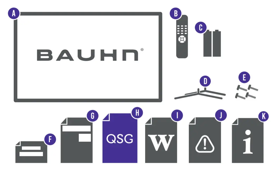 BAUHN ATV58UHD Smart TV - On-screen set-up
