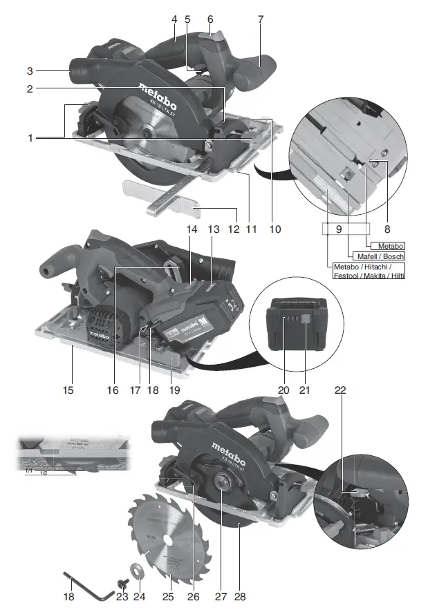 metabo-LTX-57-Cordless-Circular-Saw-FIG-1
