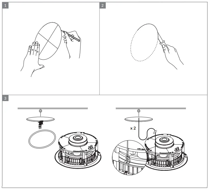 KEF-Ci250RRM-THX-High -Output-Three-Way-In-Ceiling-Round-Speaker-fig1