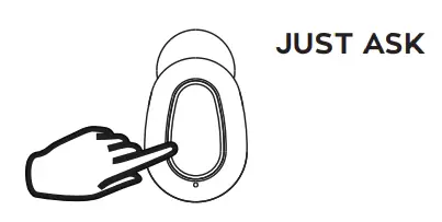 JUSEB02 True Wireless Earbuds Call Controls illustration