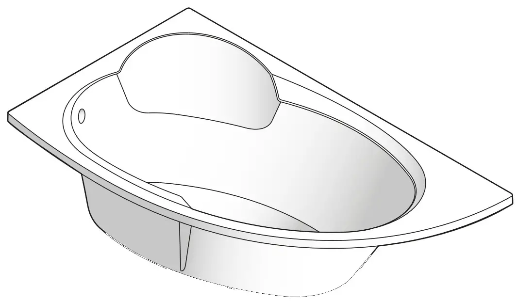 cersanit Crea 180x80 Bathtub Rectangular -