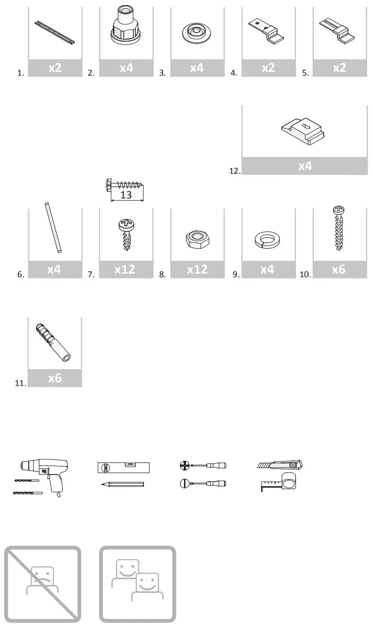 cersanit Crea 180x80 Bathtub Rectangular - 1