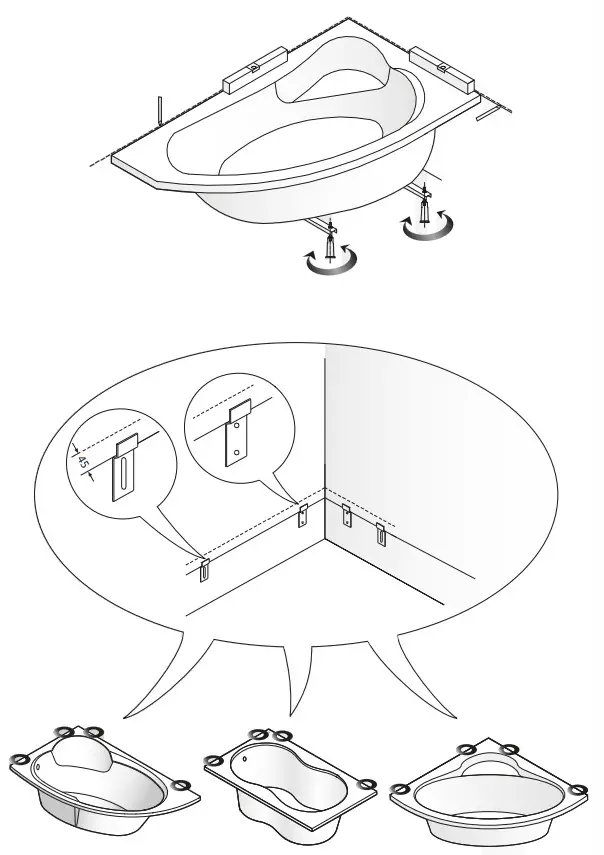 cersanit Crea 180x80 Bathtub Rectangular - 5