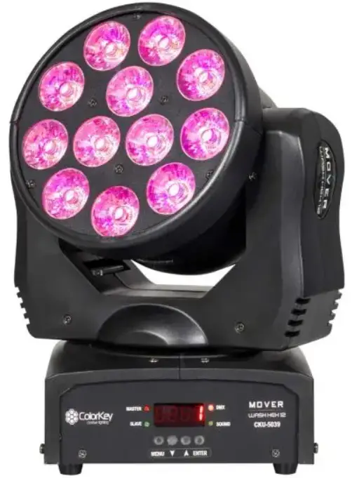 ColorKey CKU-5039 Mover Wash Hex 12 Moving Head Wash Light PRODUCT