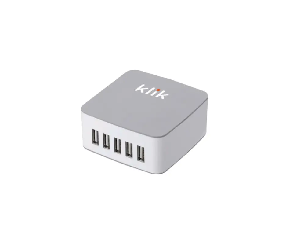 Klik 5 Port Usb Desktop Charger 7.8a/39w Instructions