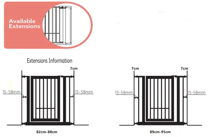 Argos-6167105-Extra-Tall-Pressure-Fit-Pet-Gate-Extension-Pack-White-FIG1