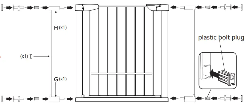 Argos-6167105-Extra-Tall-Pressure-Fit-Pet-Gate-Extension-Pack-White-FIG4