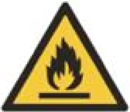 flammable materials. icon