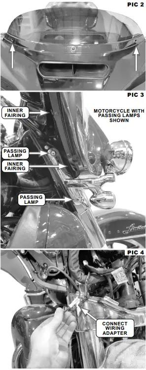 KURYAKYN 2948 Tracer Chrome Windshield Trim Lights-FIG3