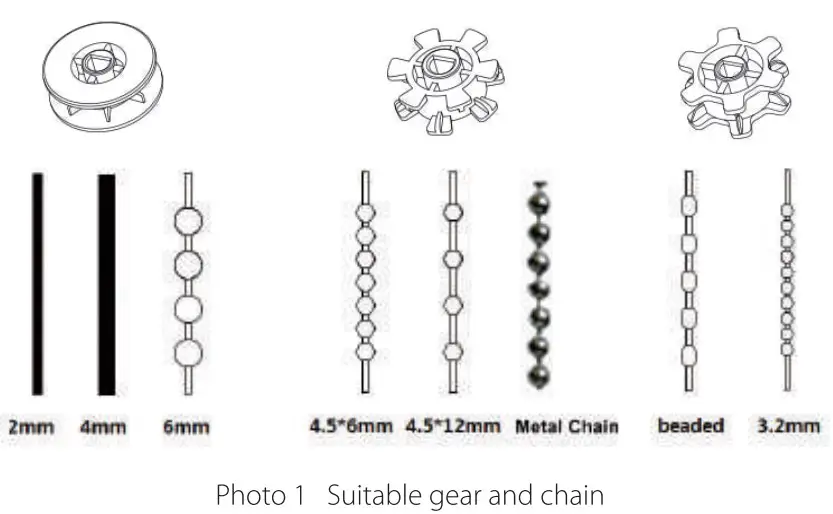 SUITABLE GEAR AND CHAIN