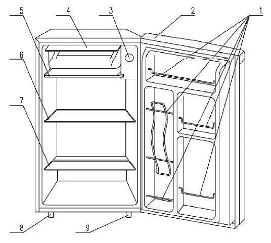 Upstreman BR321 Single Door Compact Refrigerator-1