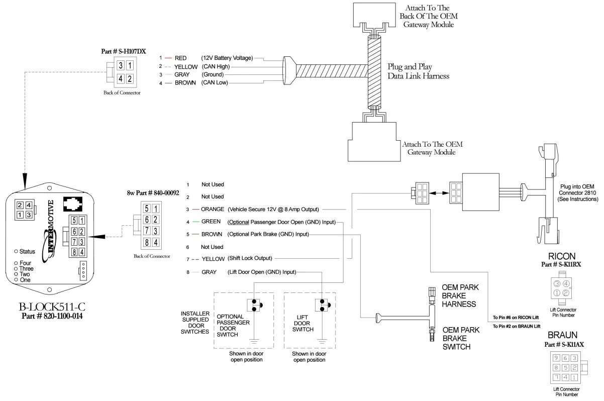 INTERMOTIVE B-LOCK511-C Shift Interlock - fig 8