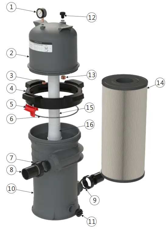 Emox ICF200 Single Element Cartridge Filter - Fig 9