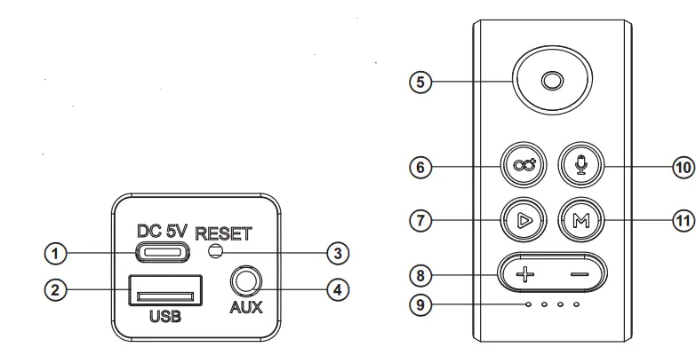 REAL-EL X-735 Portable Speaker System with Bluetooth-FIG4