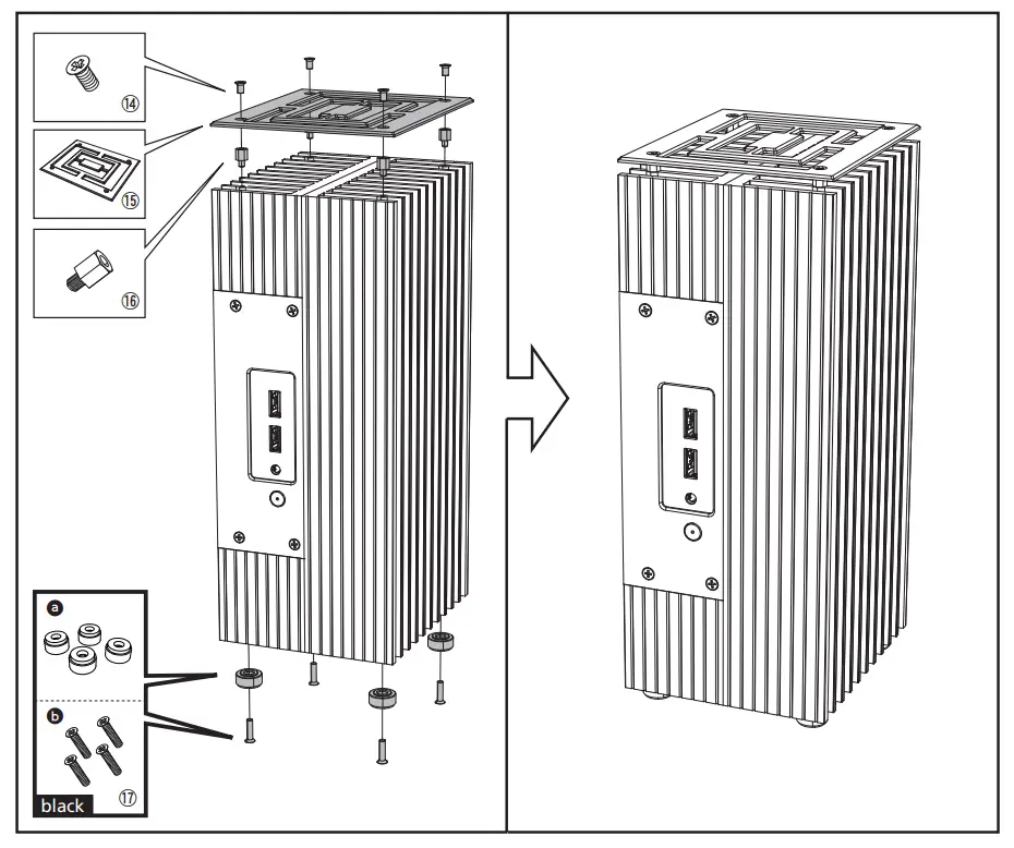 akasa A-NUC87-A1B Fanless Case - Figure 10