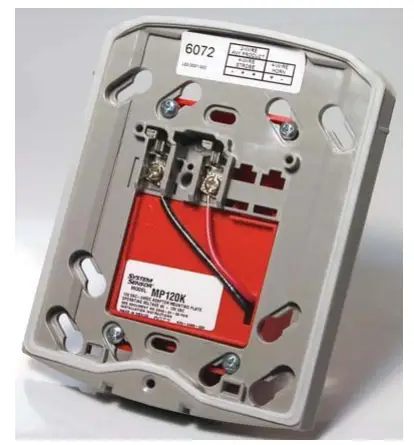 NOTIFIER MP120K Series 120 VAC Adapter Mounting Plate