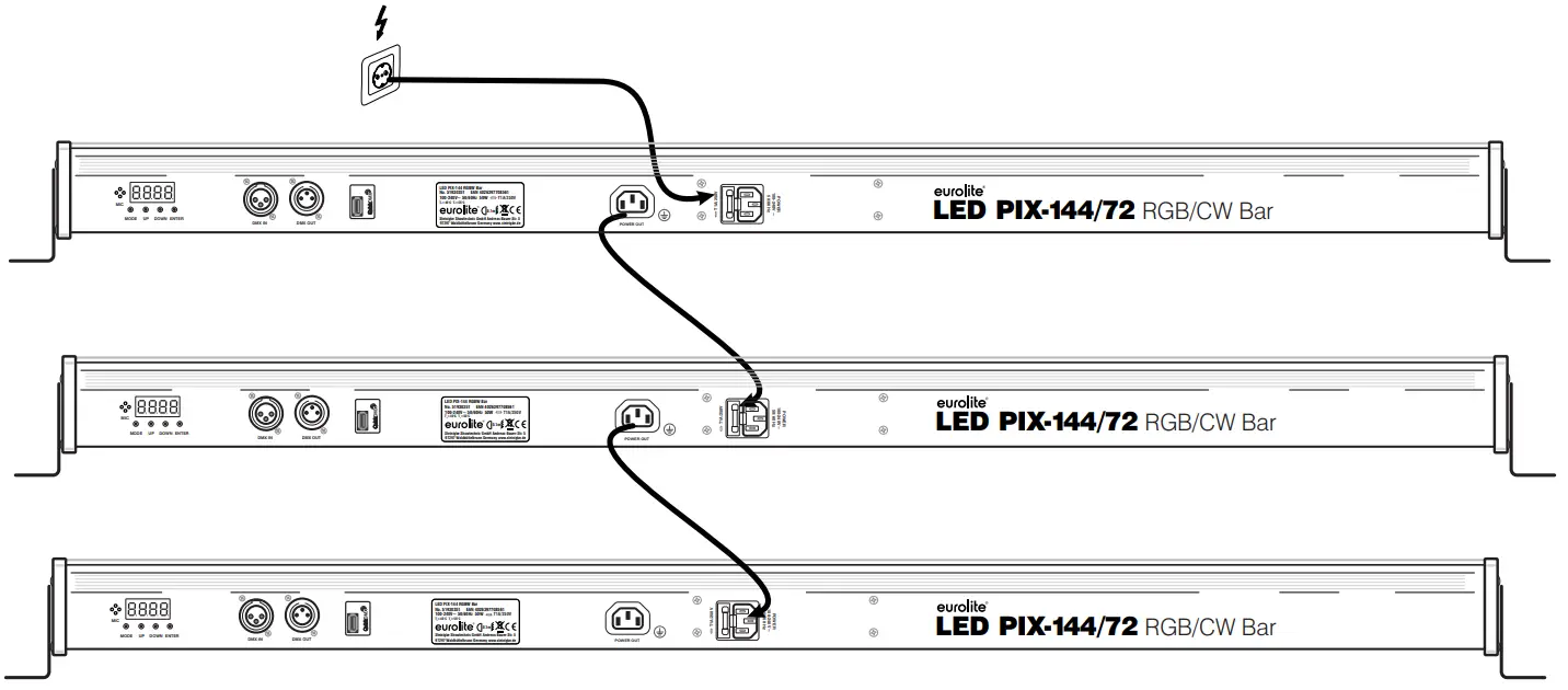 eurolite LED PIX 144 - 72 RGB or CW Bar Light - POWER SUPPLY