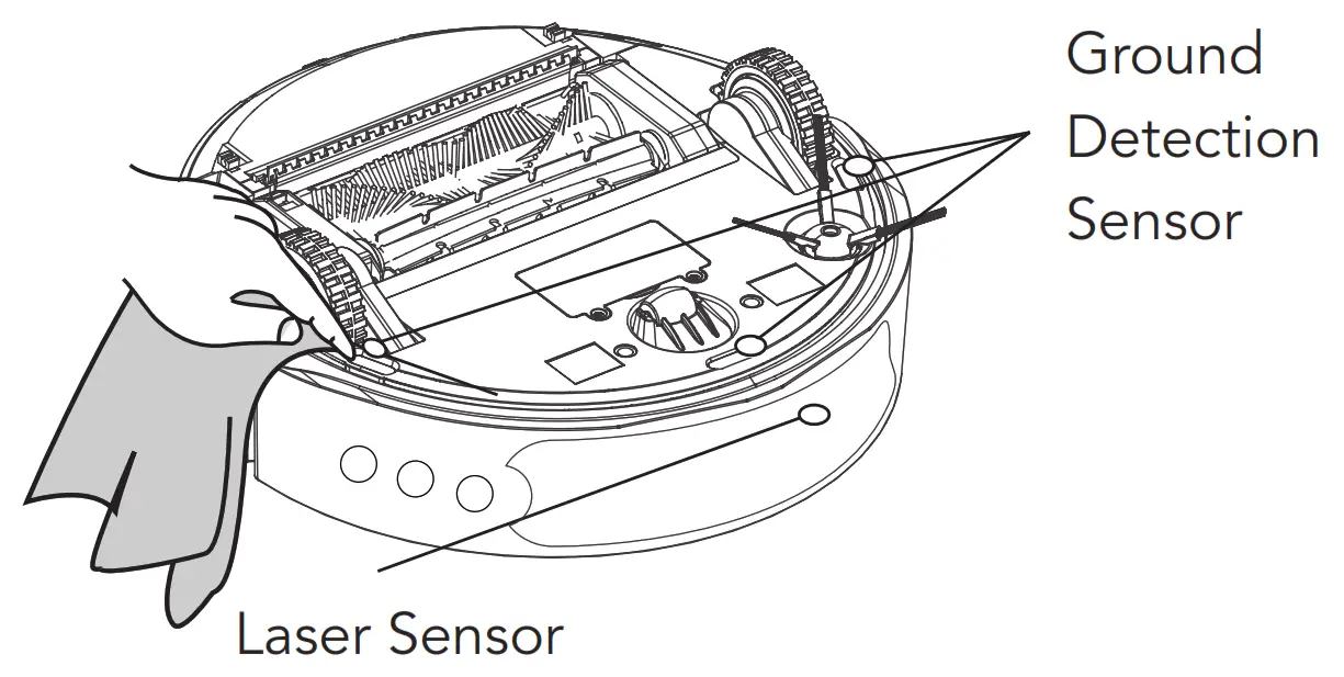 myVacBot SN500 Robot Vacuum -Sensor Cleaning
