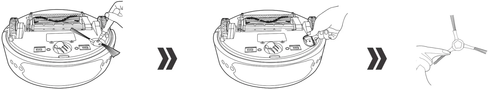 myVacBot SN500 Robot Vacuum -Side Brush Cleaning