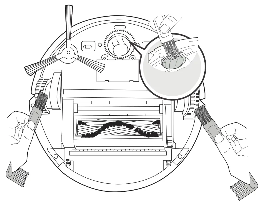 myVacBot SN500 Robot Vacuum - Wheel Cleaning