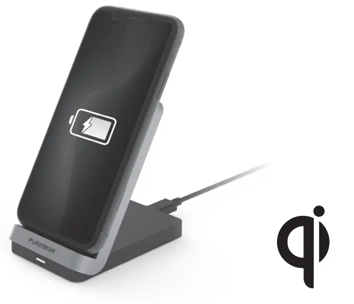 PURe geaR 62455PG 10W Fast Wireless Charging Stand