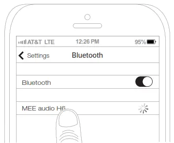 MEE audio H6D Bluetooth Wireless Headse - Pairing 2