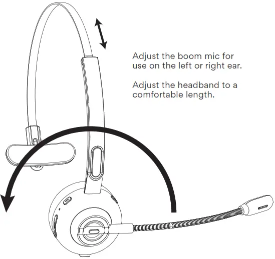 MEE audio H6D Bluetooth Wireless Headse - Wearing