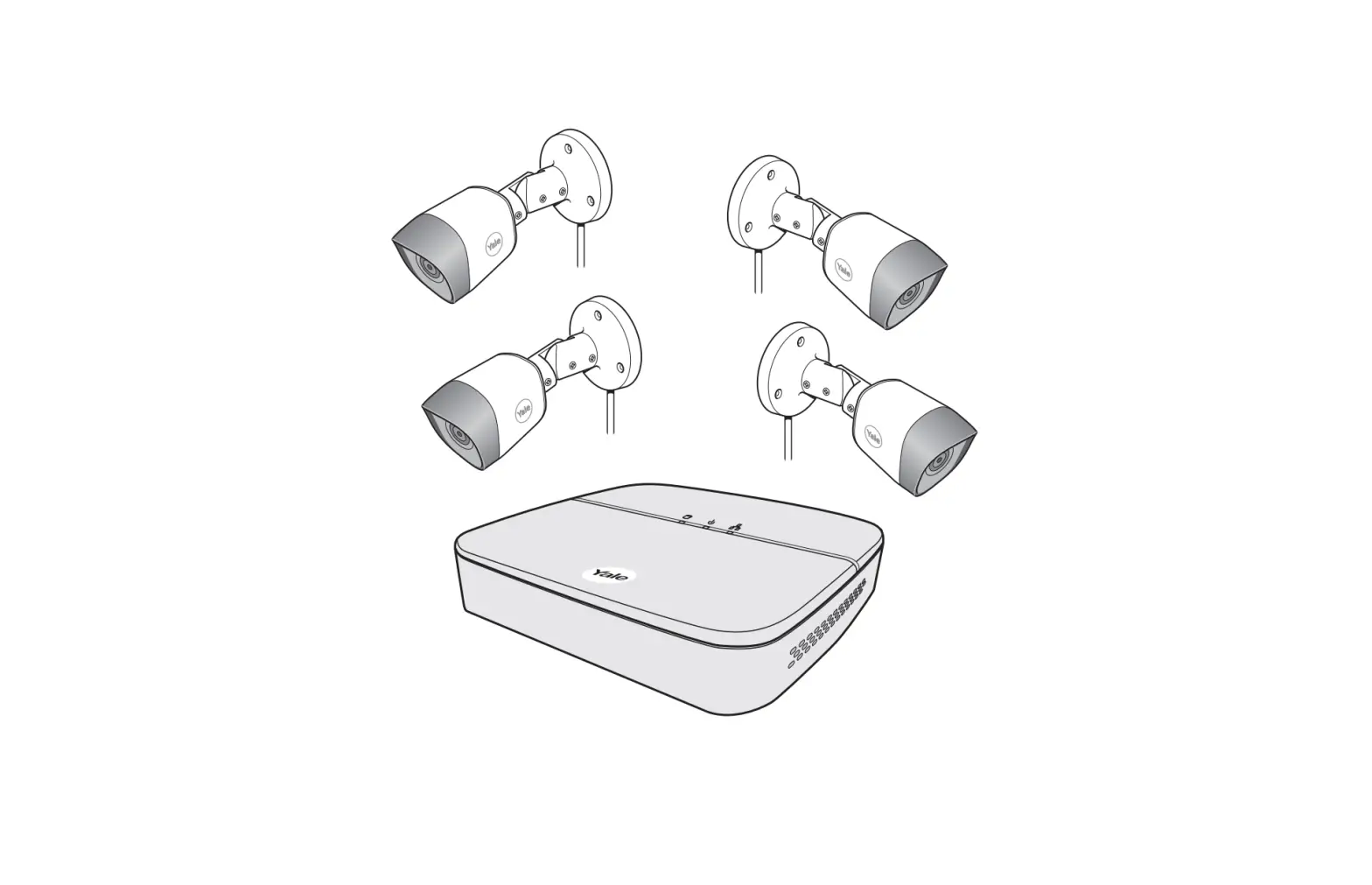 Yale Sv-4c-4abfx-2 Smart Home Cctv Kit Outdoor Night Vision Camera User Guide
