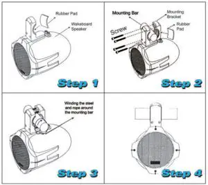 PYLE PLMRWB65LEB RGB LED Speaker-Mounting