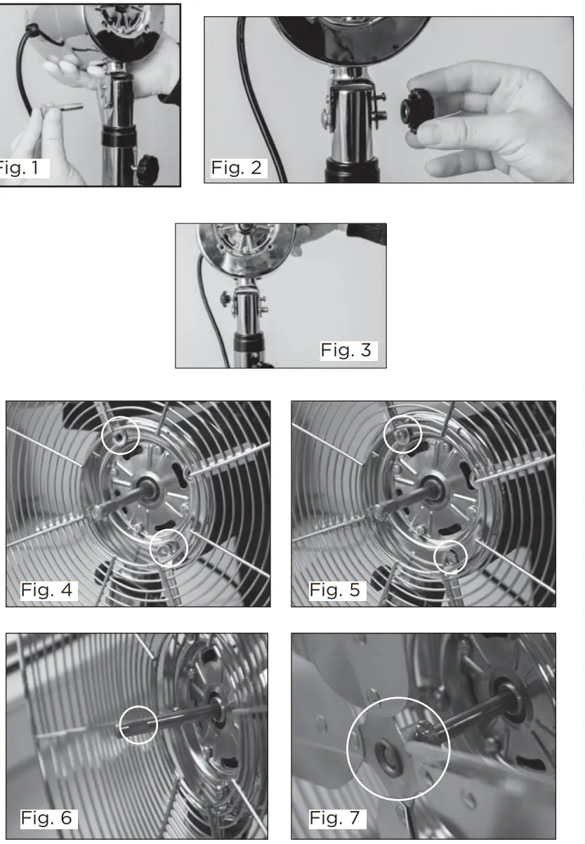 Westinghouse WSFDAN1201SV 12 Inch Vintage Metal Table Fan Chrome - figure 3