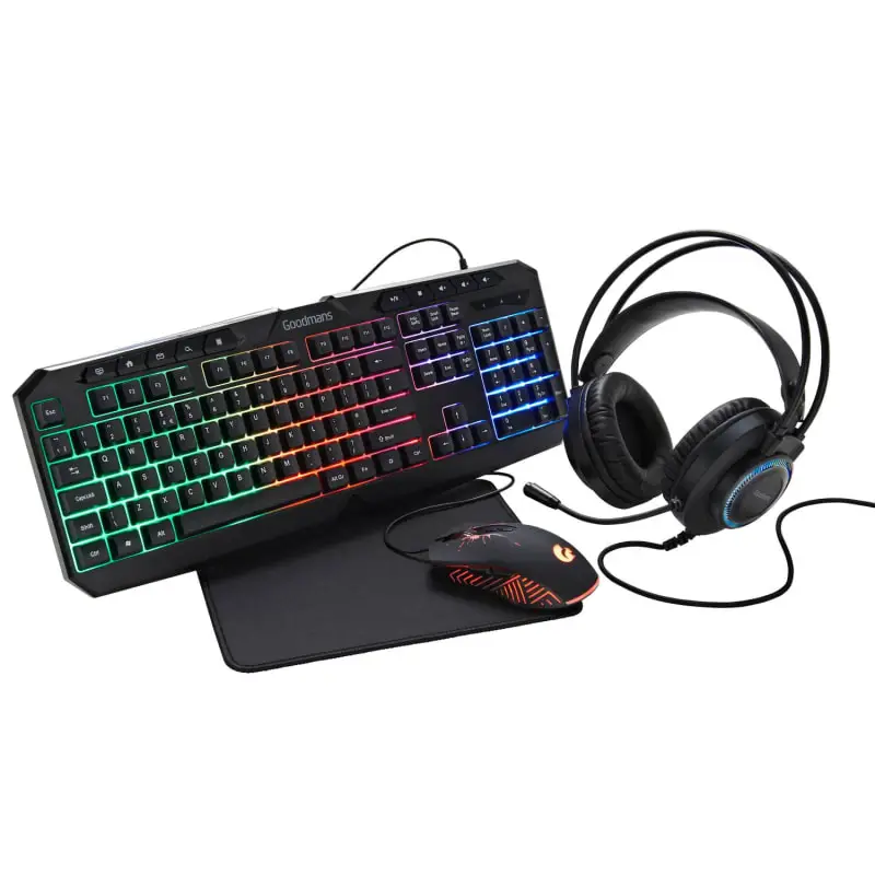 Goodmans 373686 4-in-1 Gaming Bundle With Colour Changing Led Lighting User Manual