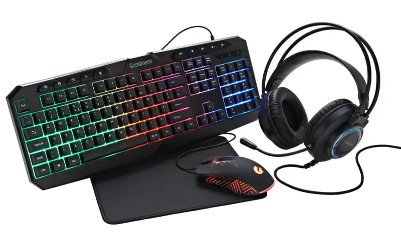 Goodmans 373686 4-in-1 Gaming Bundle with Colour Changing LED Lighting featured