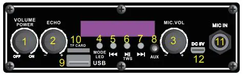 naxa NDS-8009 8 Inch Portable Speaker with Bluetooth and TWS fig 2