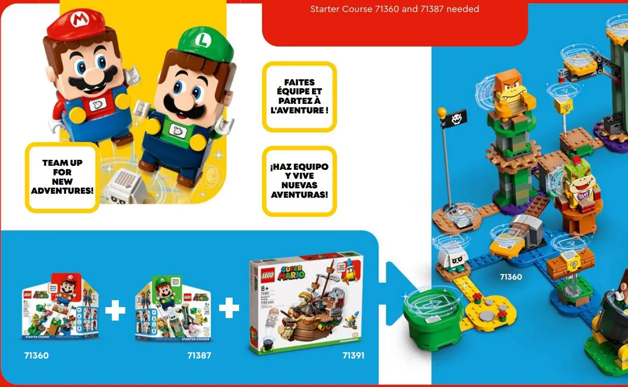 LEGO 71391 Super Mario Airship Expansion Set Instruction Manual - Starter Course 71360 and 71387 needed