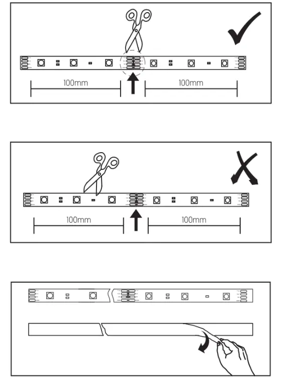 iqonic WiFi Led Strip - Shortening the led strip