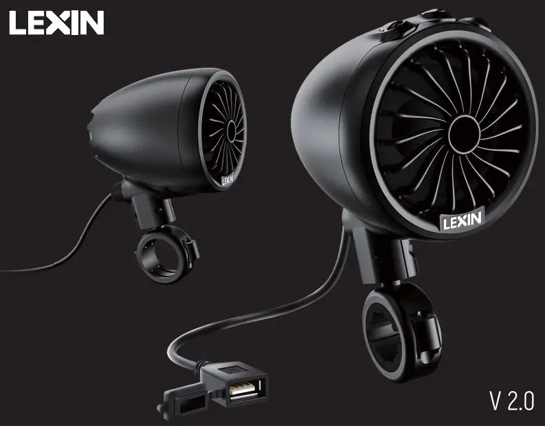 Lexin Lx-q3 Motorcycle Bluetooth Speaker User Guide