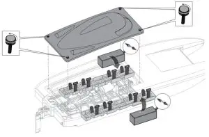 PROBOAT PRB08043 BlackJack 42 Inch Brushless 8S Catamaran - Battery Pack Installation