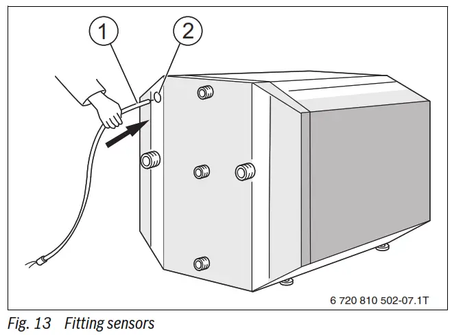 Buderus LT300 1 Logalux Indirect Water Heater - Fitting sensors