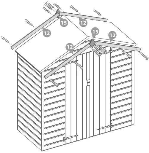 Mercia Garden Shiplap Apex Double Door No Windows - Step 11