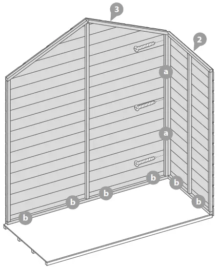 Mercia Garden Shiplap Apex Double Door No Windows - Step 3