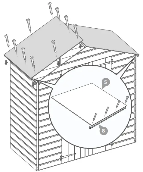 Mercia Garden Shiplap Apex Double Door No Windows - Step 6