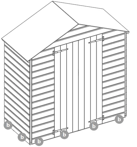Mercia Garden Shiplap Apex Double Door No Windows - Step 7