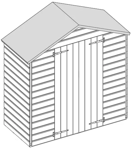 Mercia Garden Shiplap Apex Double Door No Windows - Step 8